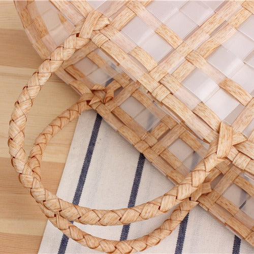 Siopsrl | Modern basket bag with refined stripes Siopsrl