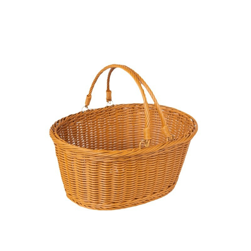 Ladies Handmade Woven Shopping Basket Siopsrl