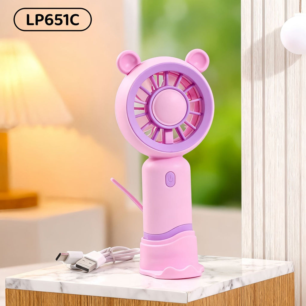 Siopsrl | Women's portable hand fan with cute cat design Siopsrl