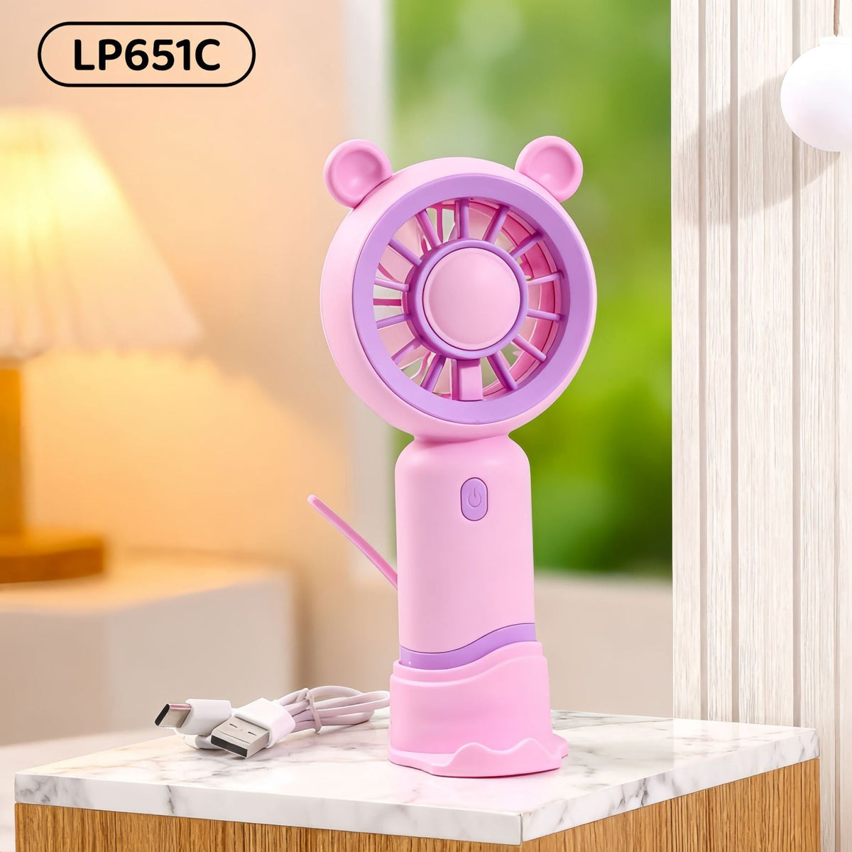 Siopsrl | Women's portable hand fan with cute cat design Siopsrl