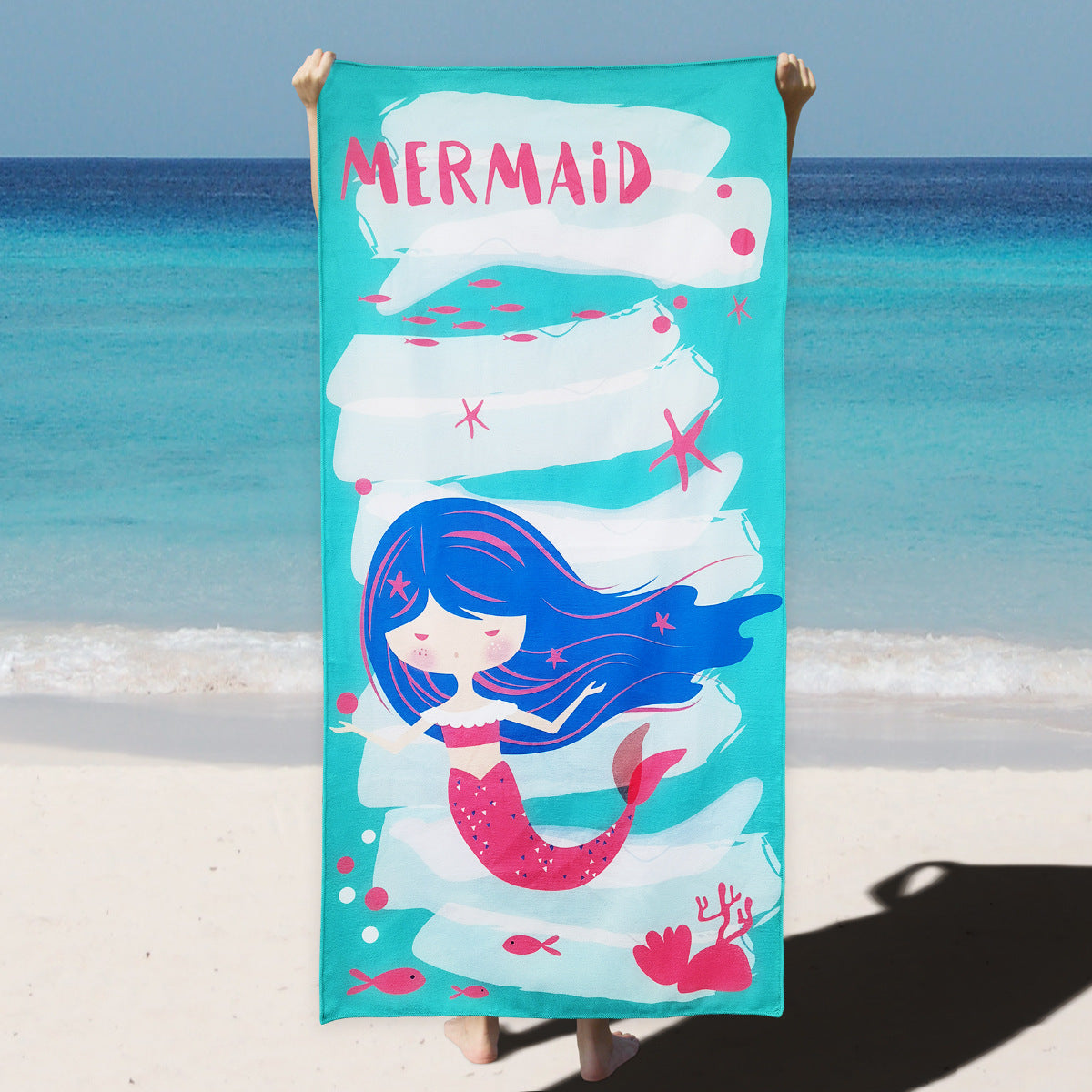 Siopsrl | Beach towel with enchanting mermaid design Siopsrl