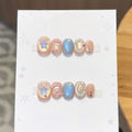 Siopsrl | Artificial Nail Set with Sparkling Star and Glitter Motifs Siopsrl