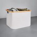 Trendy storage basket with bamboo frame Siopsrl