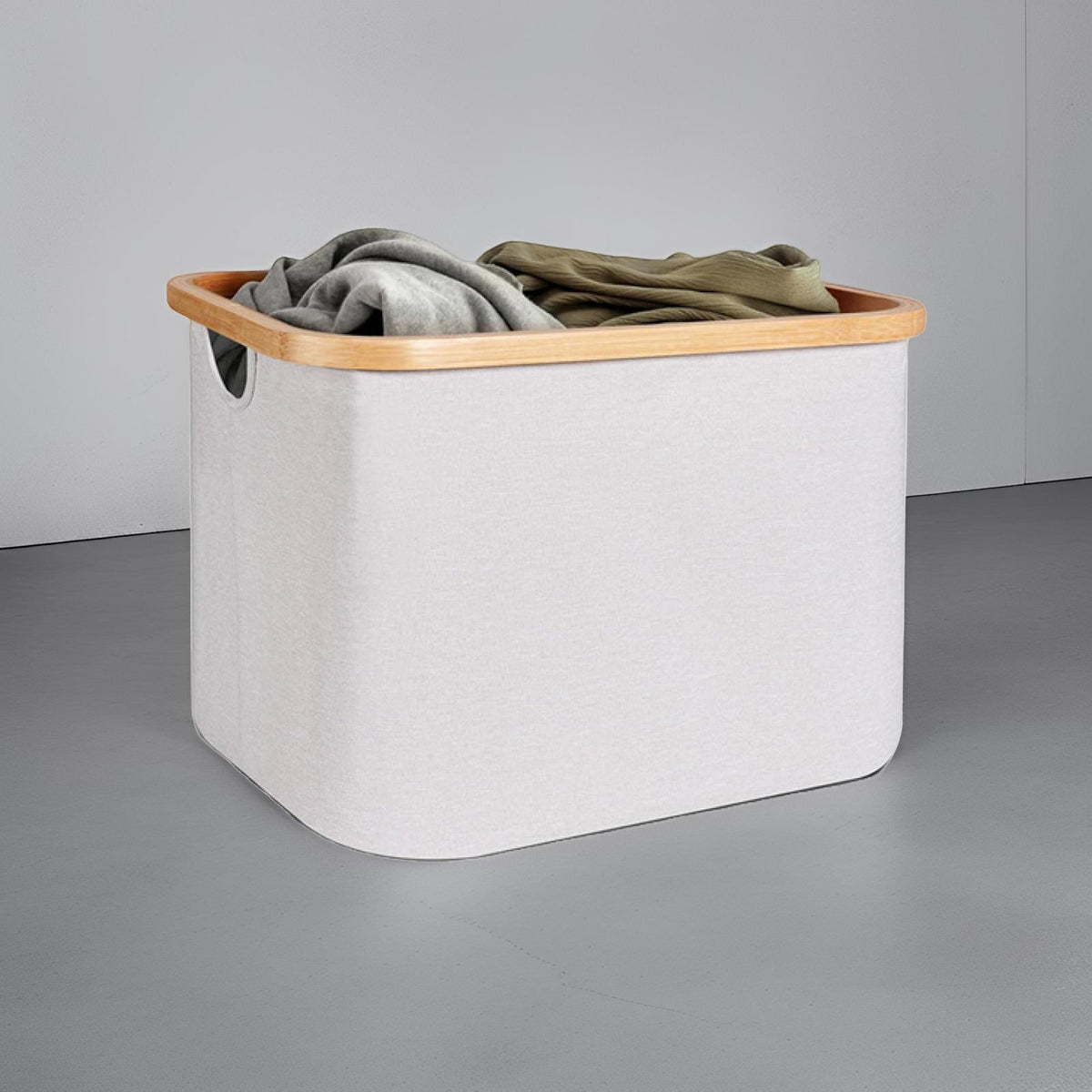 Trendy storage basket with bamboo frame Siopsrl