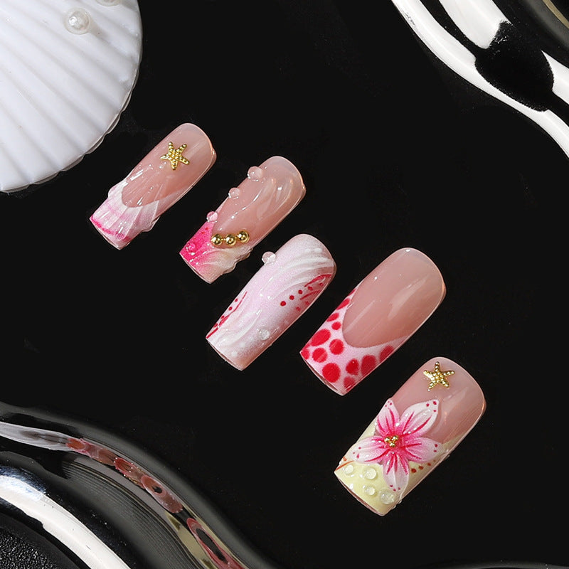 Siopsrl | Floral Design Press-On Nail Tips Siopsrl