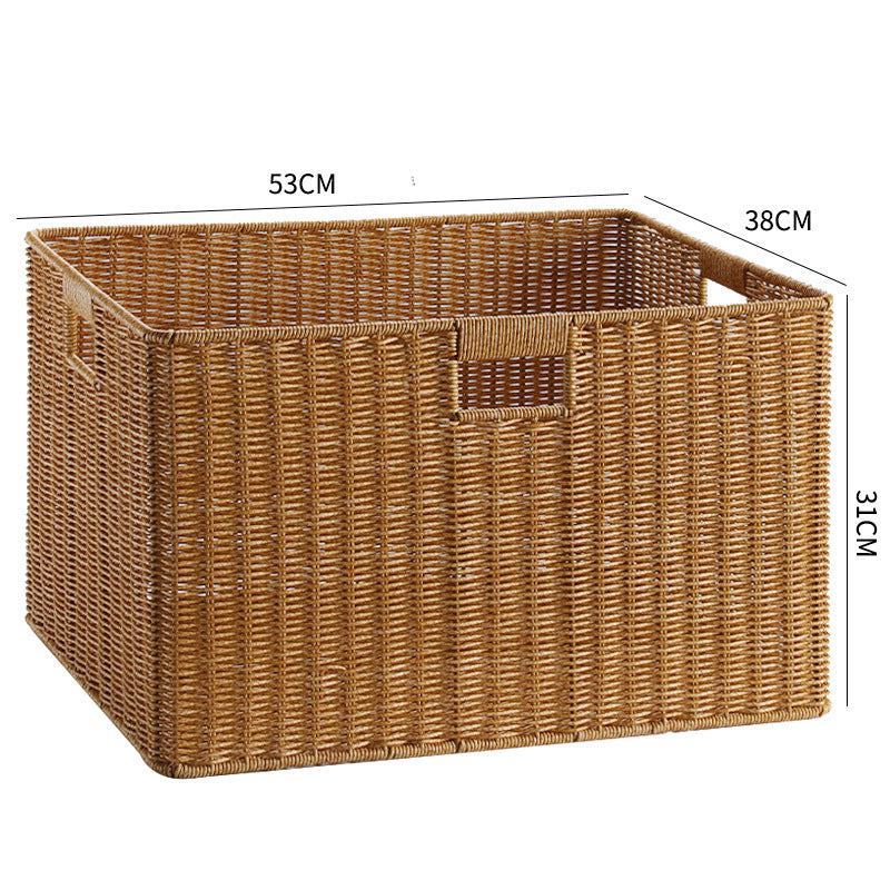 Handcrafted Rectangular Wicker Storage Bin Siopsrl