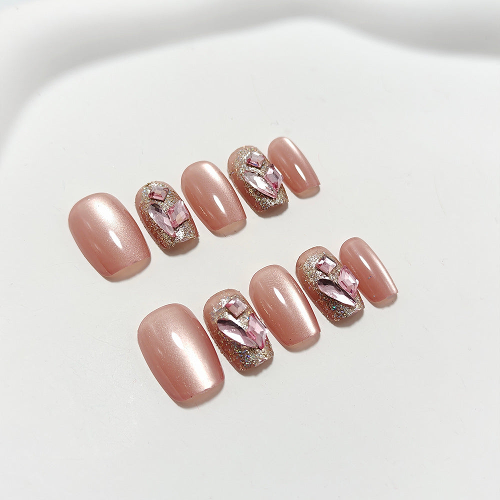 Siopsrl | Artificial nails with glitter and crystal accents Siopsrl