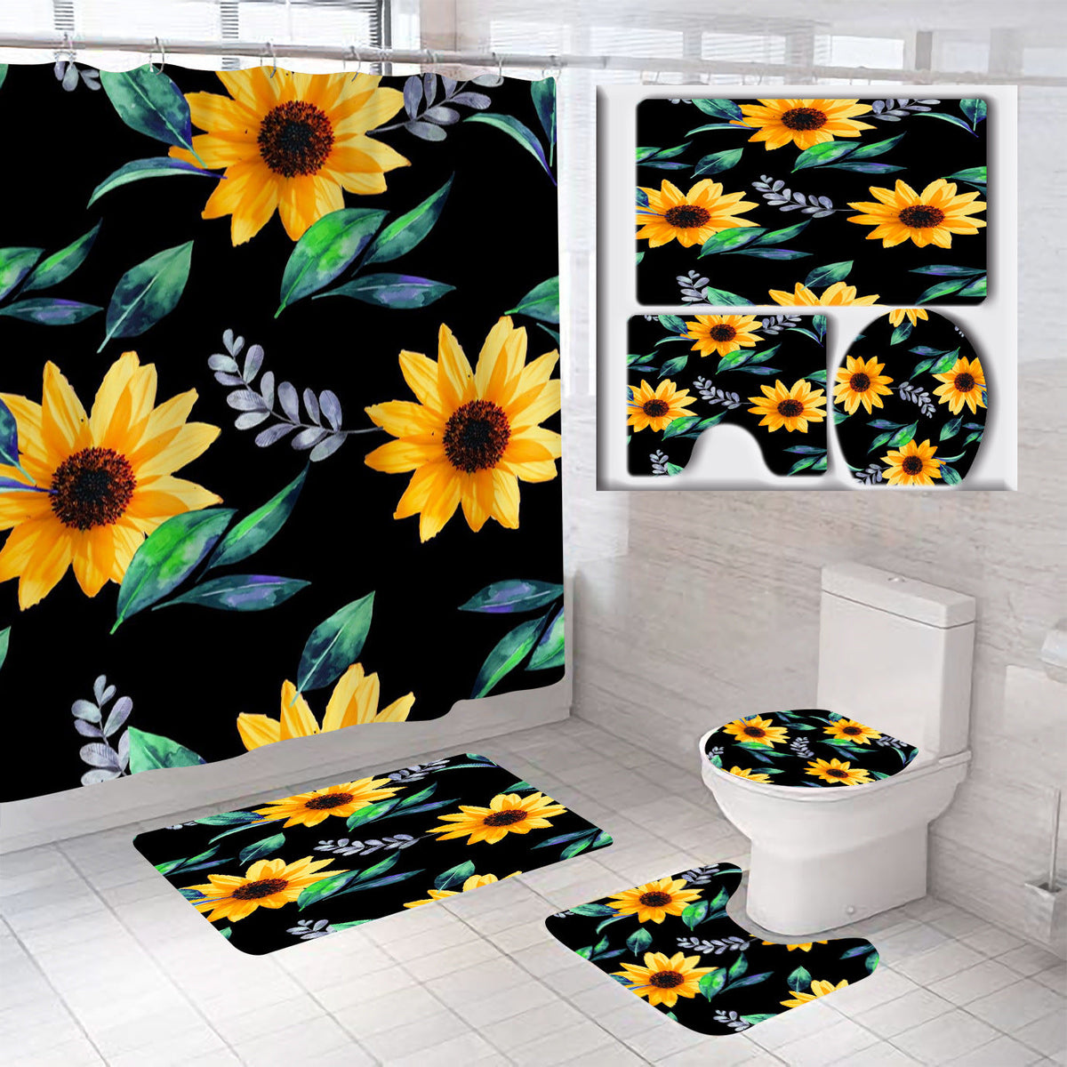 Siopsrl | Floral Theme Bathroom Décor Set Siopsrl