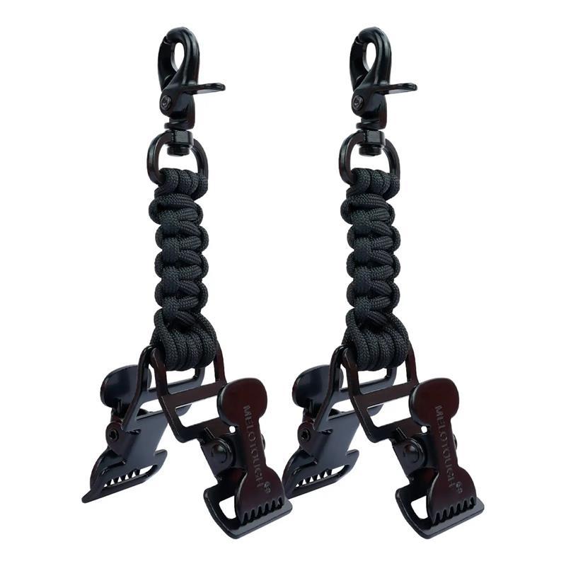 tactical paracord swivel carabiner strap with dual alligator clamp attachments Siopsrl