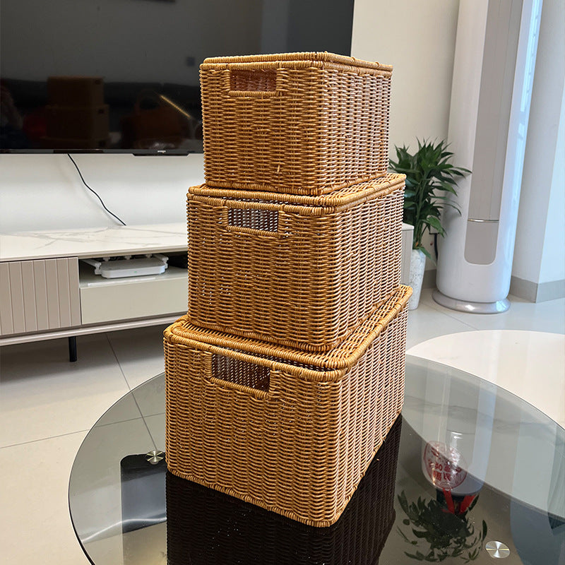 Versatile Rectangular Woven Storage Bin Siopsrl