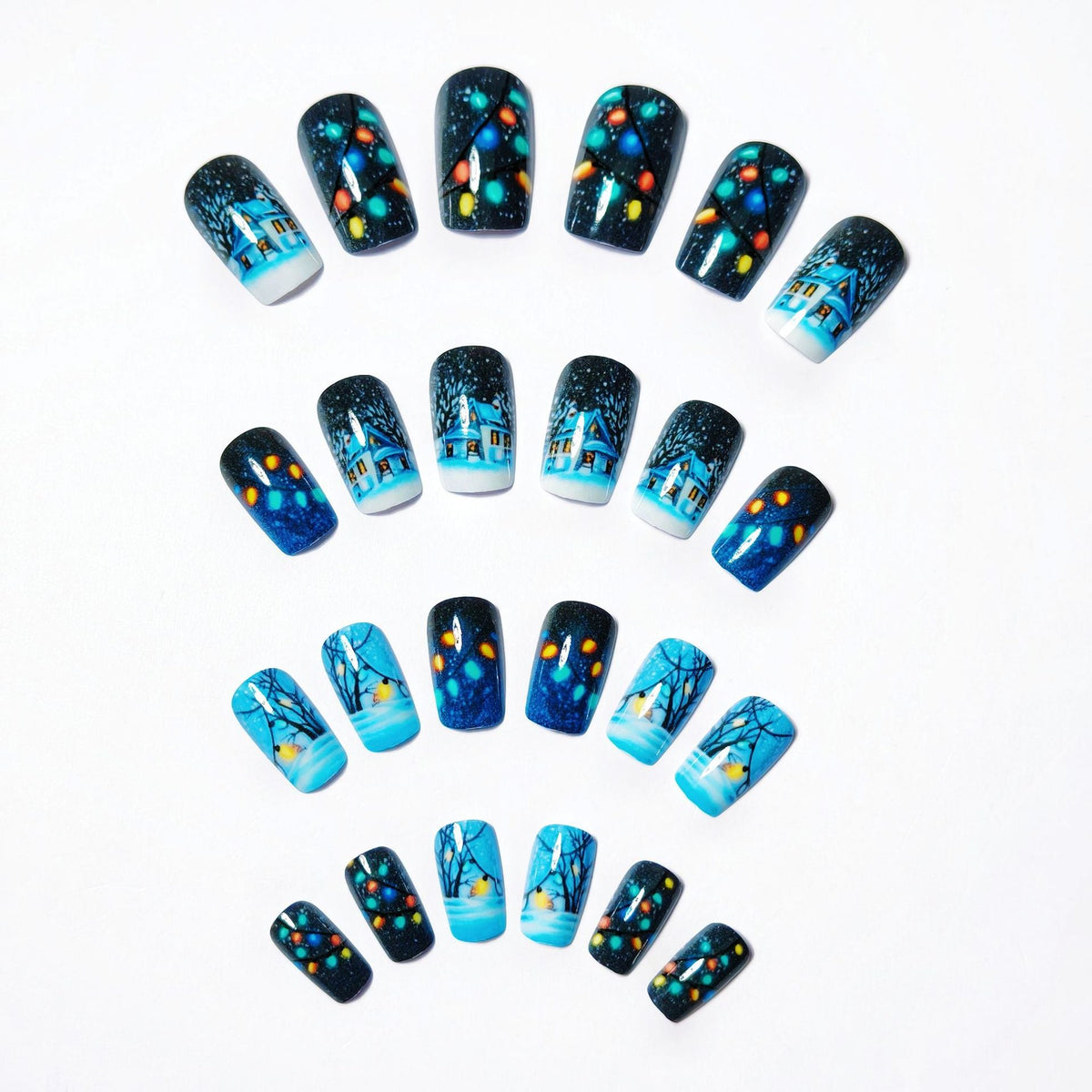 Siopsrl | Winter Art Nails with Festive Snow Motif Siopsrl