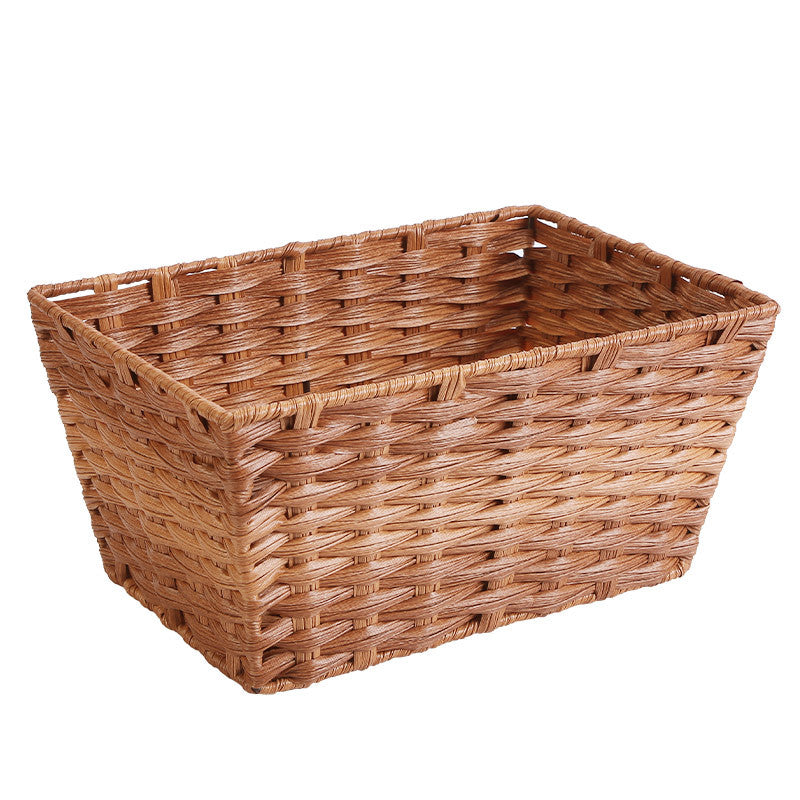 Rectangular Woven Storage Basket with Durable Construction and 30 × 20 cm Size