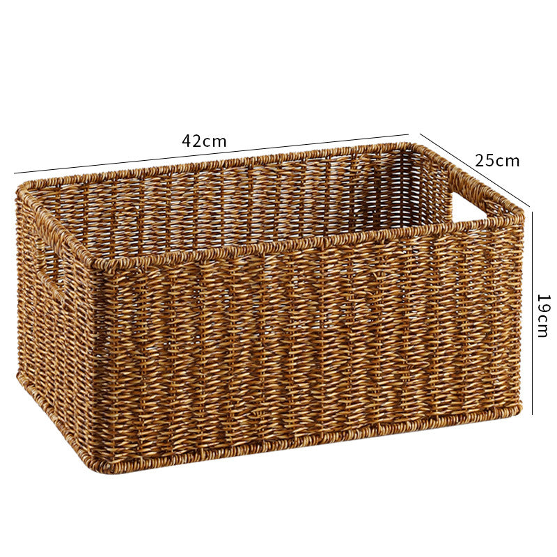 Handcrafted Large Rectangular Wicker Storage Basket Siopsrl