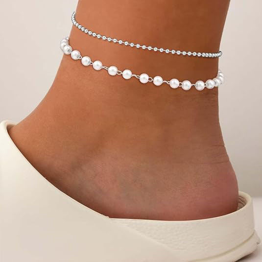 Siopsrl | Double Strand Crystal Beaded Anklet Siopsrl
