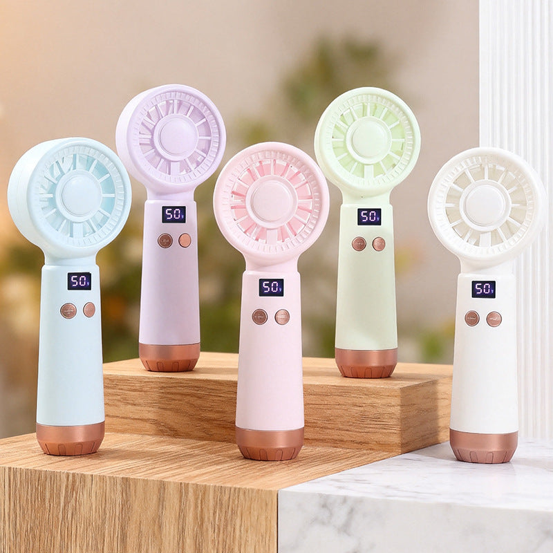 Siopsrl | USB-Rechargeable Bladeless Handheld Fan with LED Speed Display