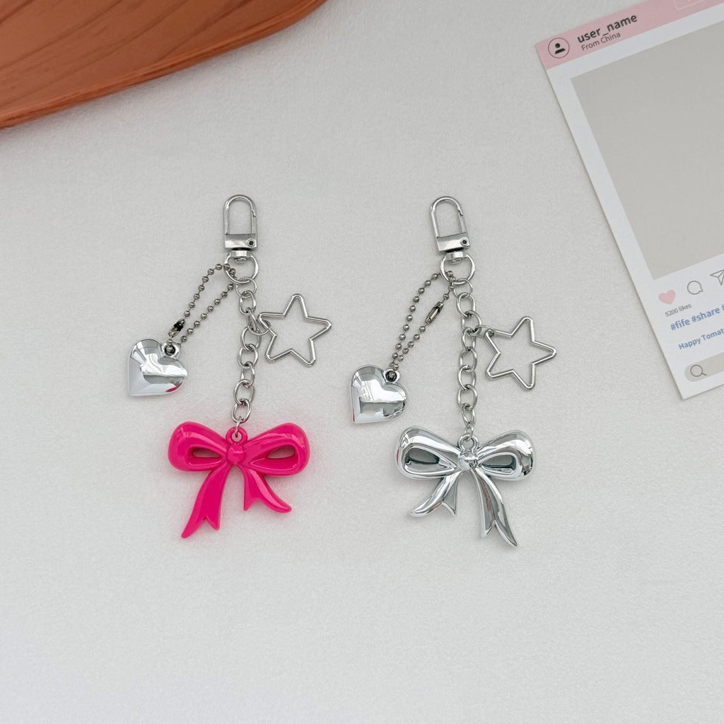 Siopsrl | Playful Bow and Star Keychain Siopsrl