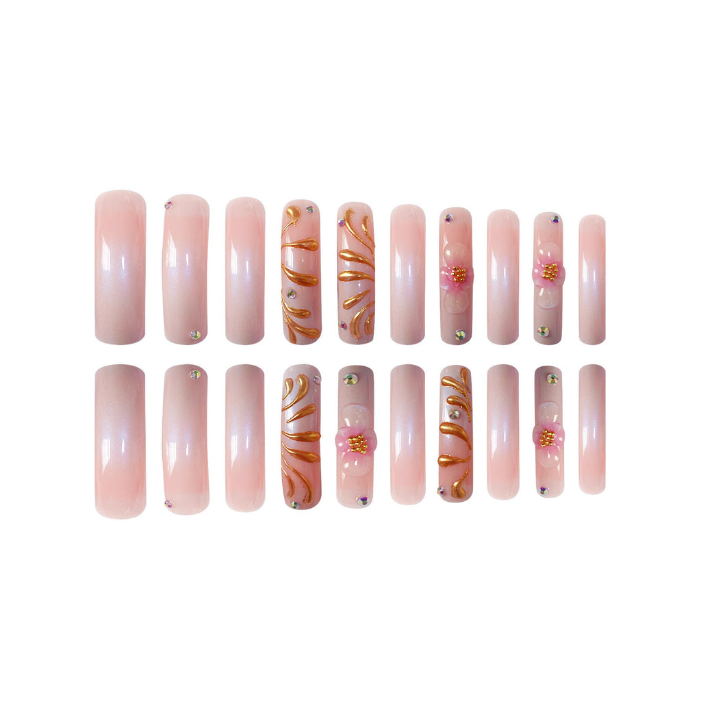 Siopsrl | Luxury Gold-Accented Press-On Nail Art Siopsrl