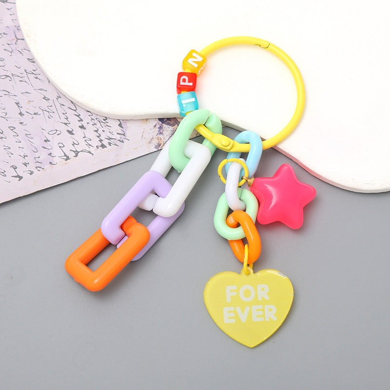 Siopsrl | Playful keychain with colorful plastic chains Siopsrl
