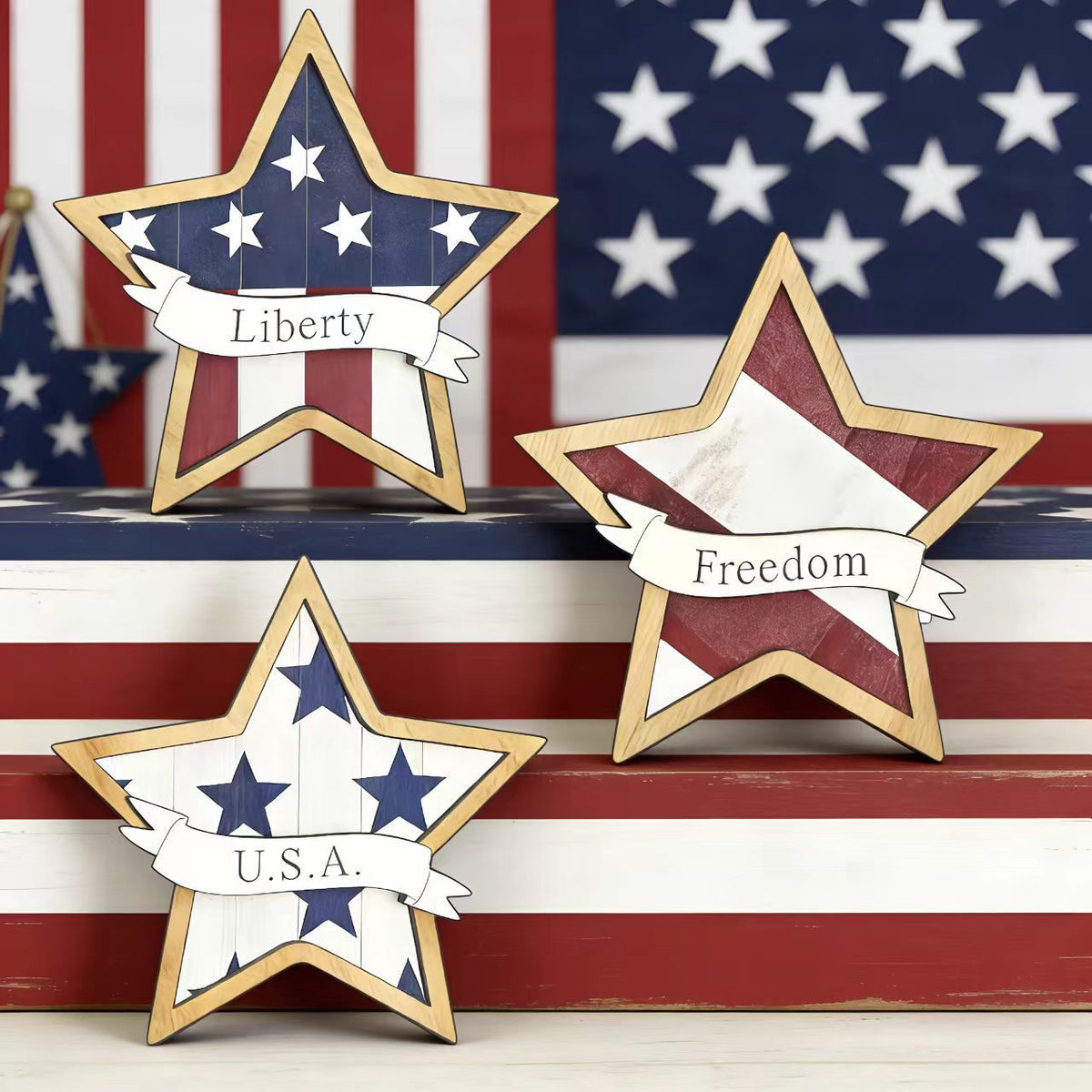 Unisex nan distressed layered farmhouse star wall sculpture with carved dimensional panels Siopsrl