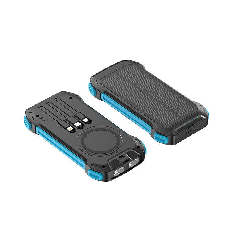 Solar power bank with multifunctional ports and LED light Siopsrl