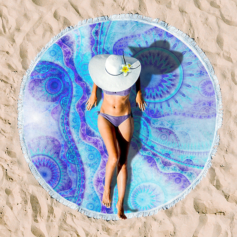 Siopsrl | Rundstrand towel with unique sunset design Siopsrl