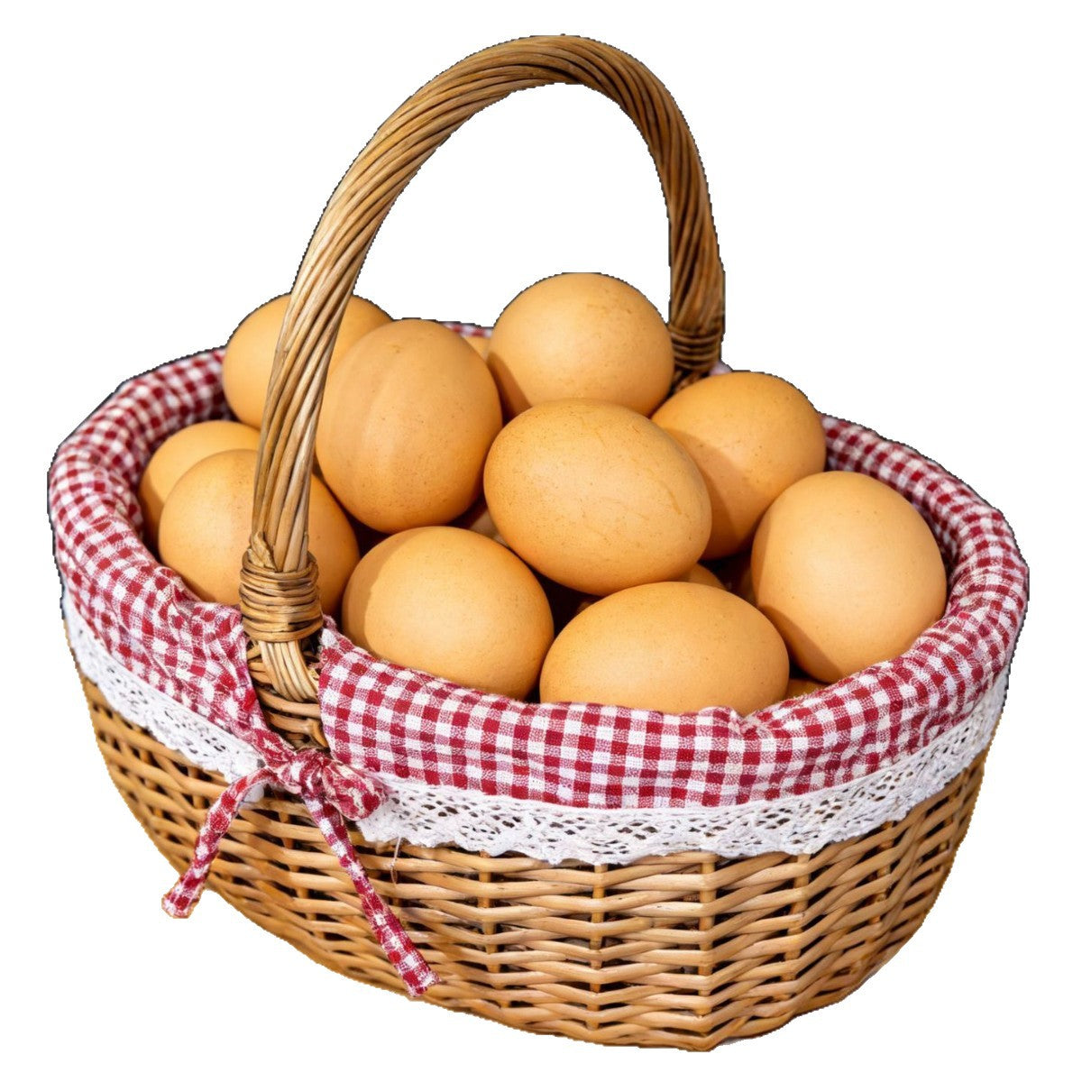 Women's braided basket with romantic gingham pattern Siopsrl