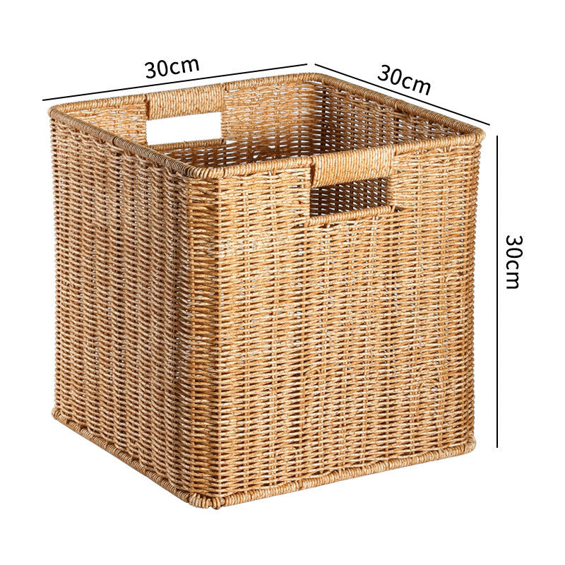 Handcrafted Rectangular Wicker Storage Bin Siopsrl
