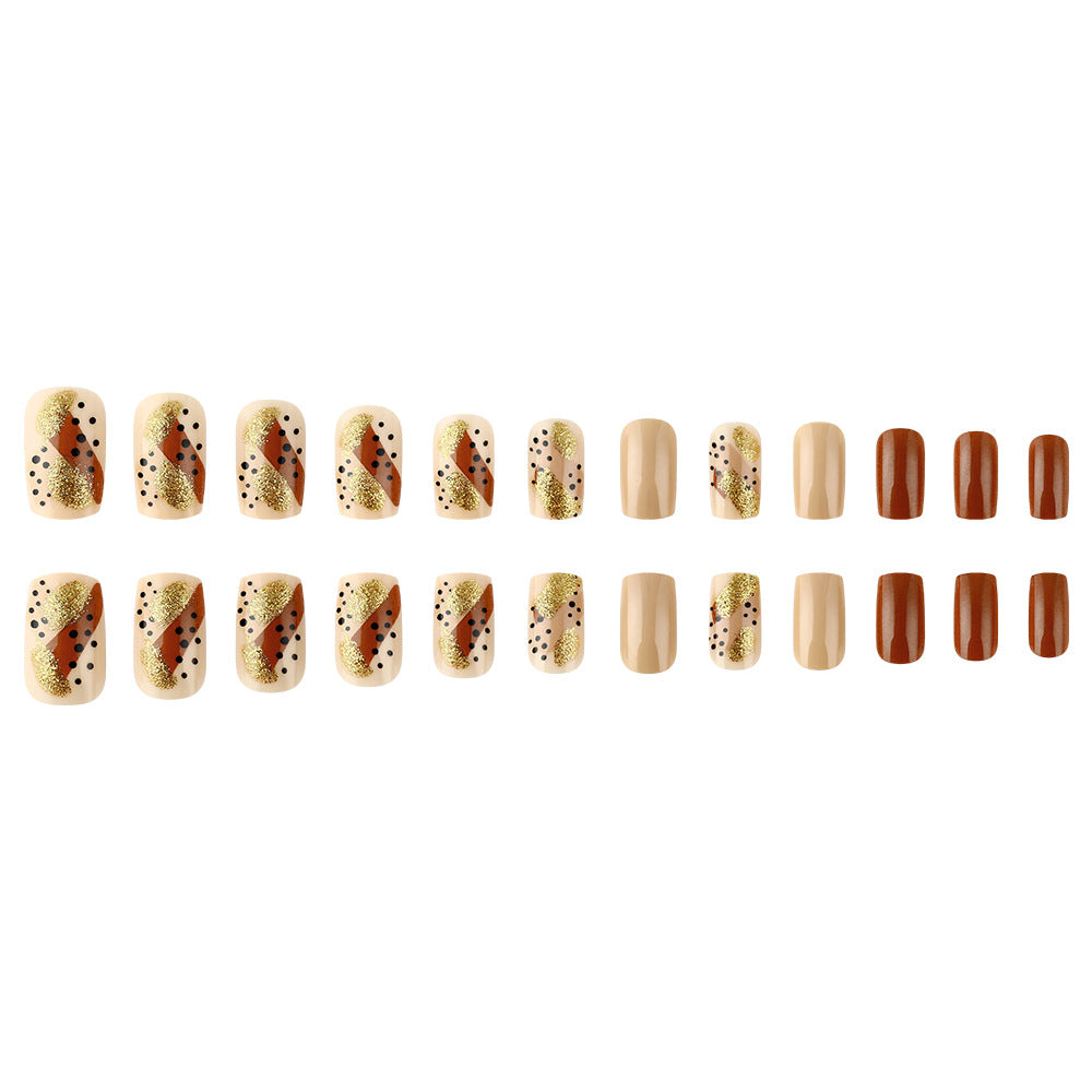 Siopsrl | Artistic Geometric Pattern Press-On Nail Set Siopsrl