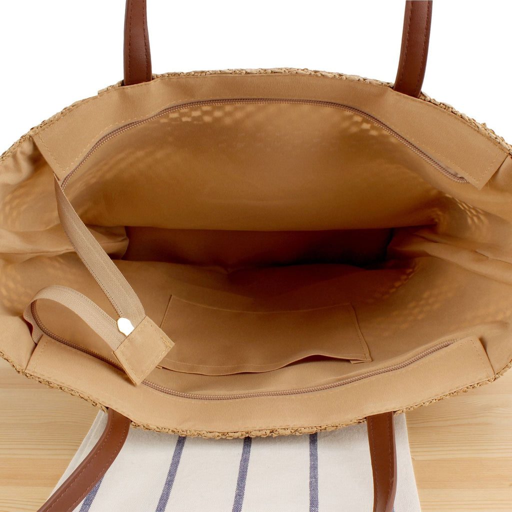 Basket bag with elegant straw construction Siopsrl