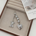 Siopsrl | Playful Bear and Heart Charm Keychain Siopsrl
