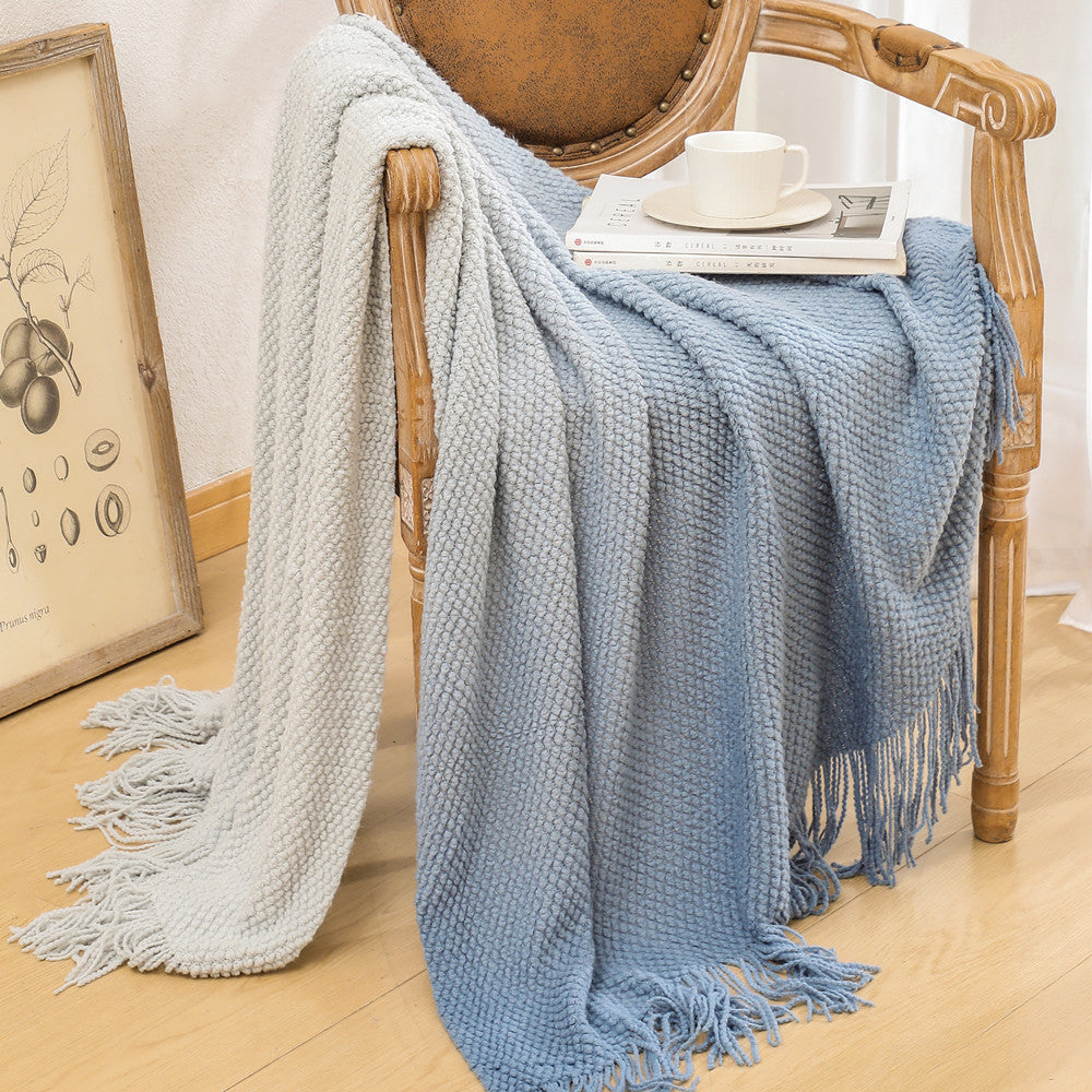 Siopsrl | Luxury Textured Fringed Throw Blanket Siopsrl