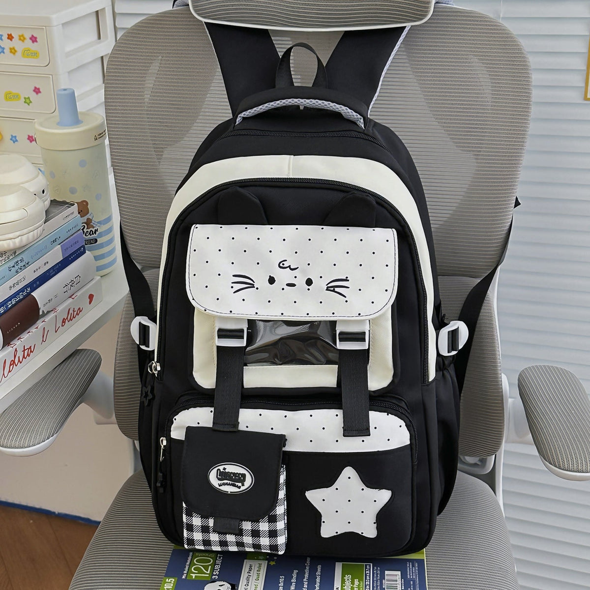 Siopsrl | Cute Cat-Eared School Backpack