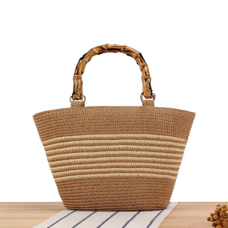 Siopsrl | Handmade basket bag with bamboo handles Siopsrl