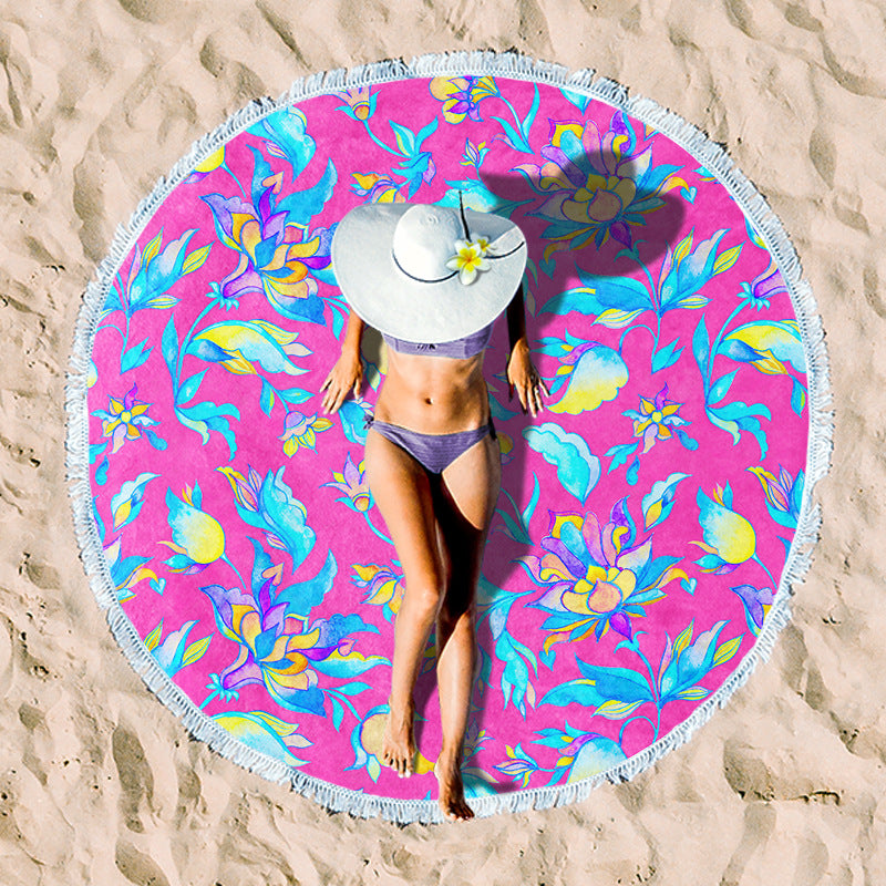Siopsrl | Rundstrand towel with unique sunset design Siopsrl