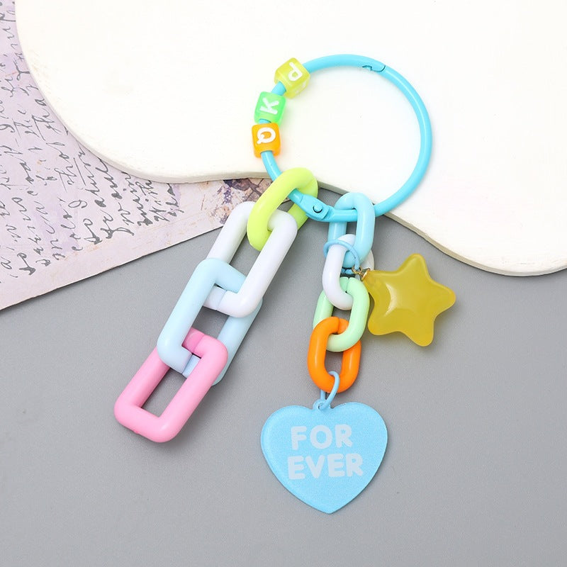 Siopsrl | Playful keychain with colorful plastic chains Siopsrl
