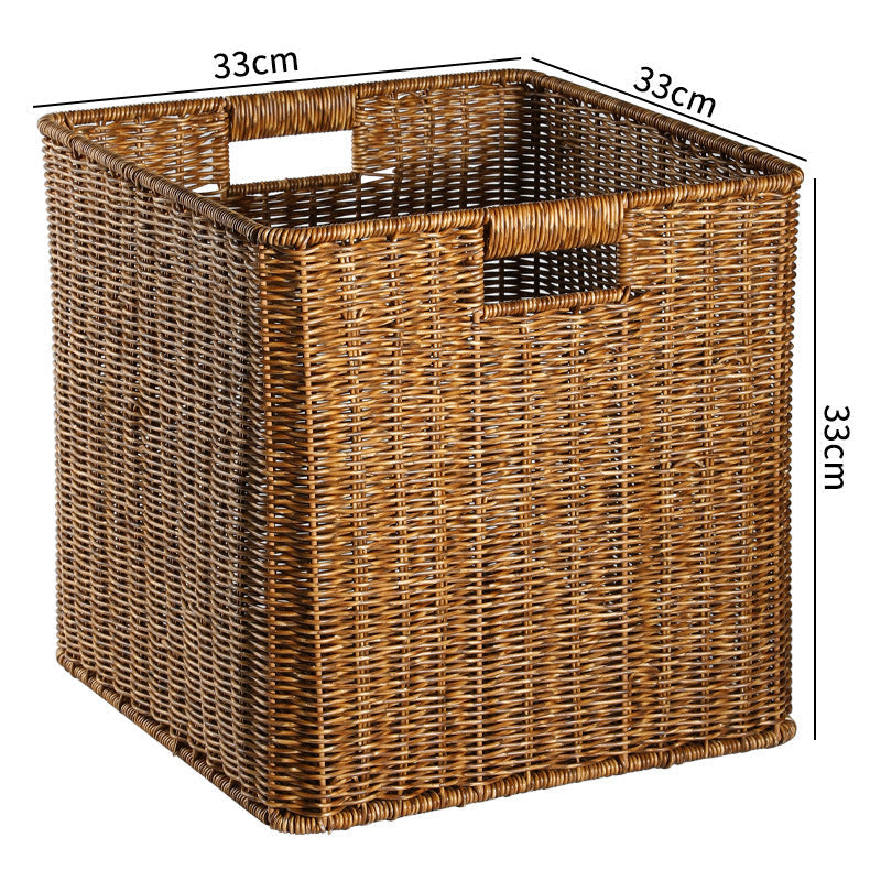 Handcrafted Rectangular Wicker Storage Bin Siopsrl
