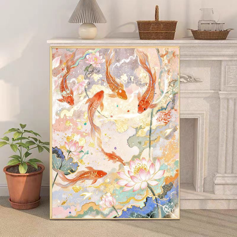 Siopsrl | Artistic Koi Fish Canvas Wall Artwork Siopsrl