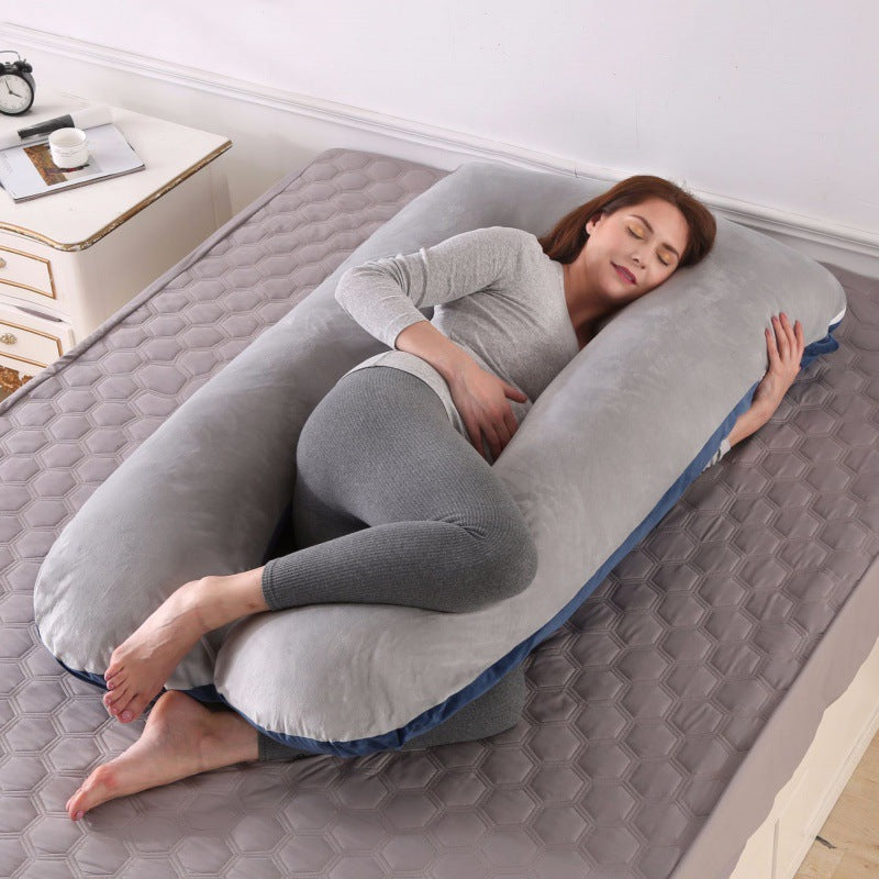 Siopsrl | Full-Body U-Shaped Maternity Support Pillow With Removable Velour Cover