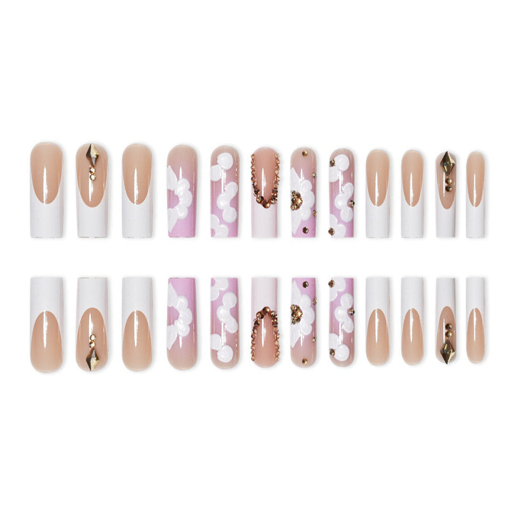 Siopsrl | Extravagant Floral Press-On Nail Extensions Siopsrl