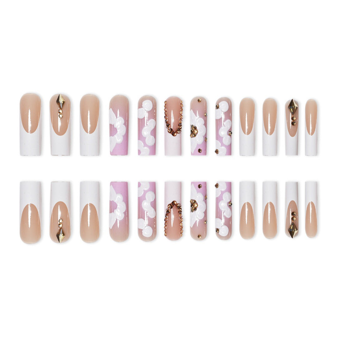 Siopsrl | Extravagant Floral Press-On Nail Extensions Siopsrl