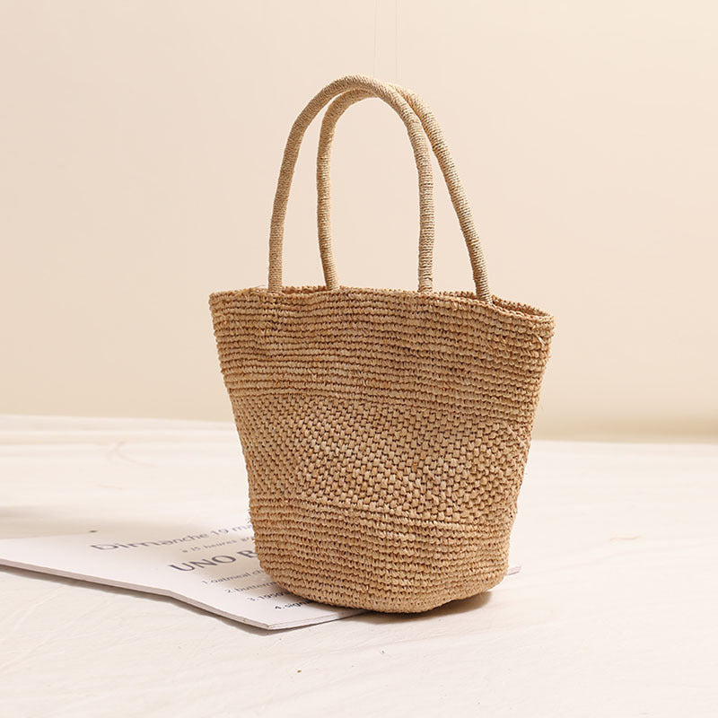Handmade wicker tote bag with sturdy handles Siopsrl