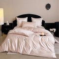 Luxurious satin bed linen set with fine floral embroidery Bowlift