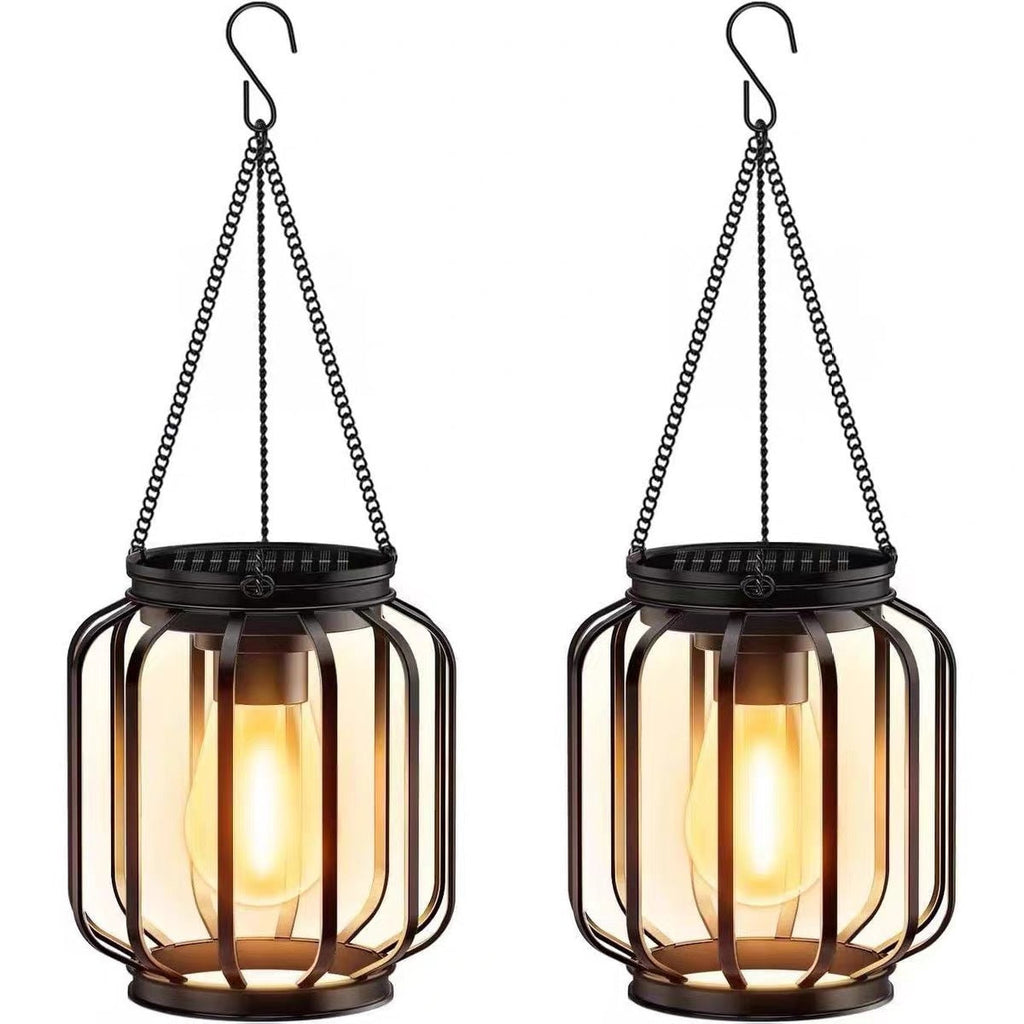 Siopsrl | Vintage Hanging Metal Lantern Pendant With Edison-Style Bulb Cage And Adjustable Chain Siopsrl