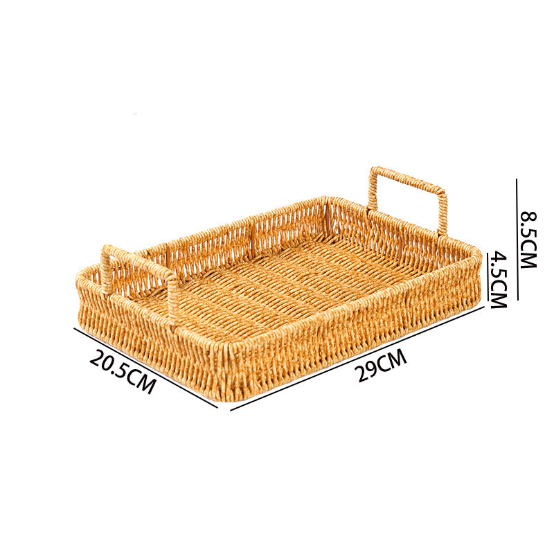 Women's Rectangular Basket with Integrated Handles Siopsrl