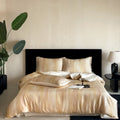 Elegant satin bedding set with silky shiny surface and breathable filling Bowlift