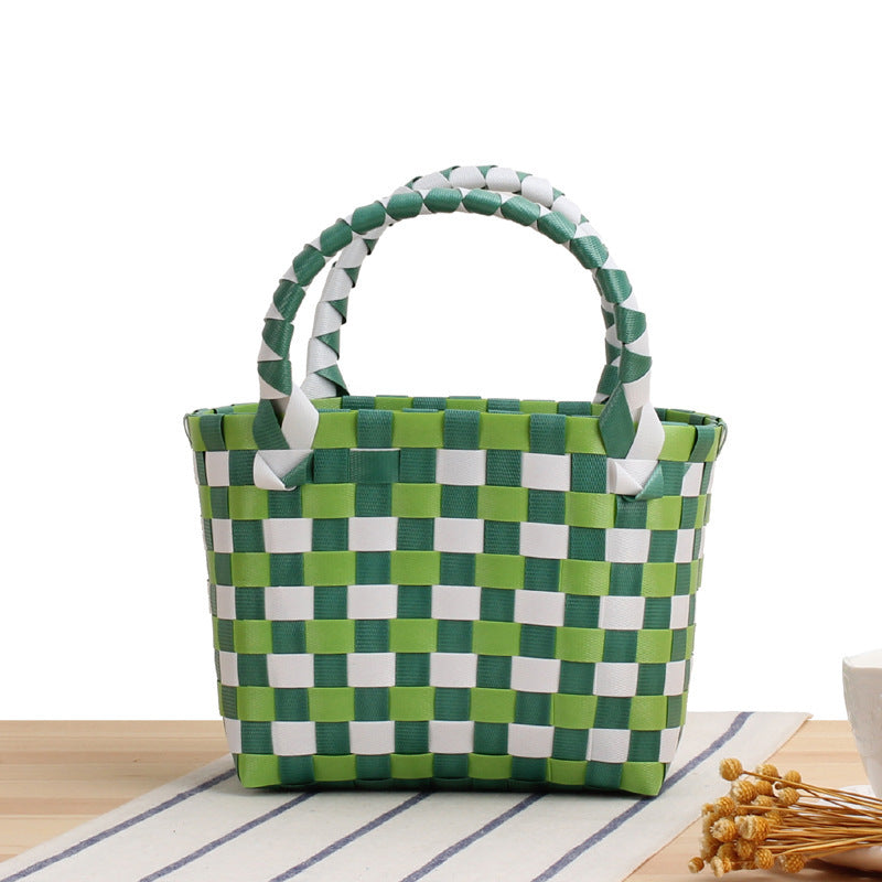Siopsrl | Handcrafted Tote Bag in Modern Check Pattern Siopsrl