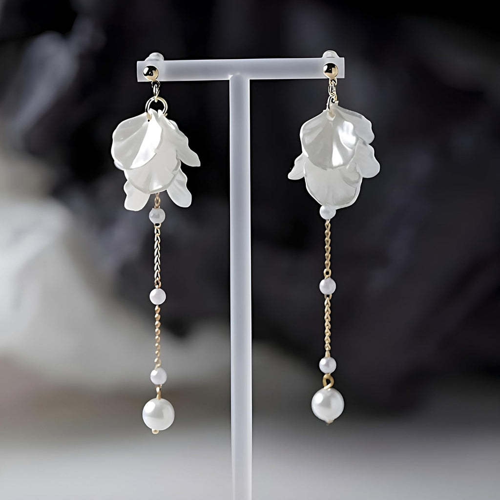 Floral Leaf Drop Earrings Siopsrl