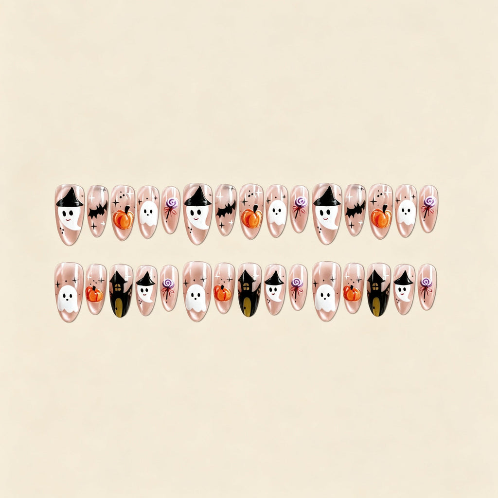 Halloween-Themed Press-On Nail Art Set  Siopsrl1788495618