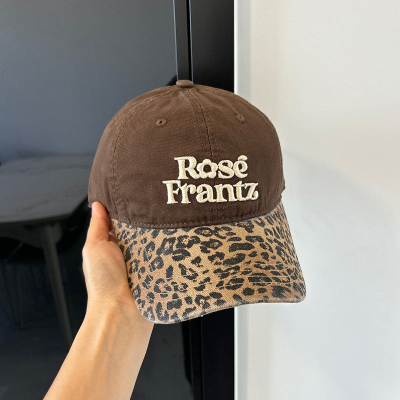 Siopsrl | Women's Distressed Leopard Print Baseball Cap Siopsrl