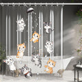 Siopsrl | Cute Cartoon Cat-Themed Shower Curtain Siopsrl